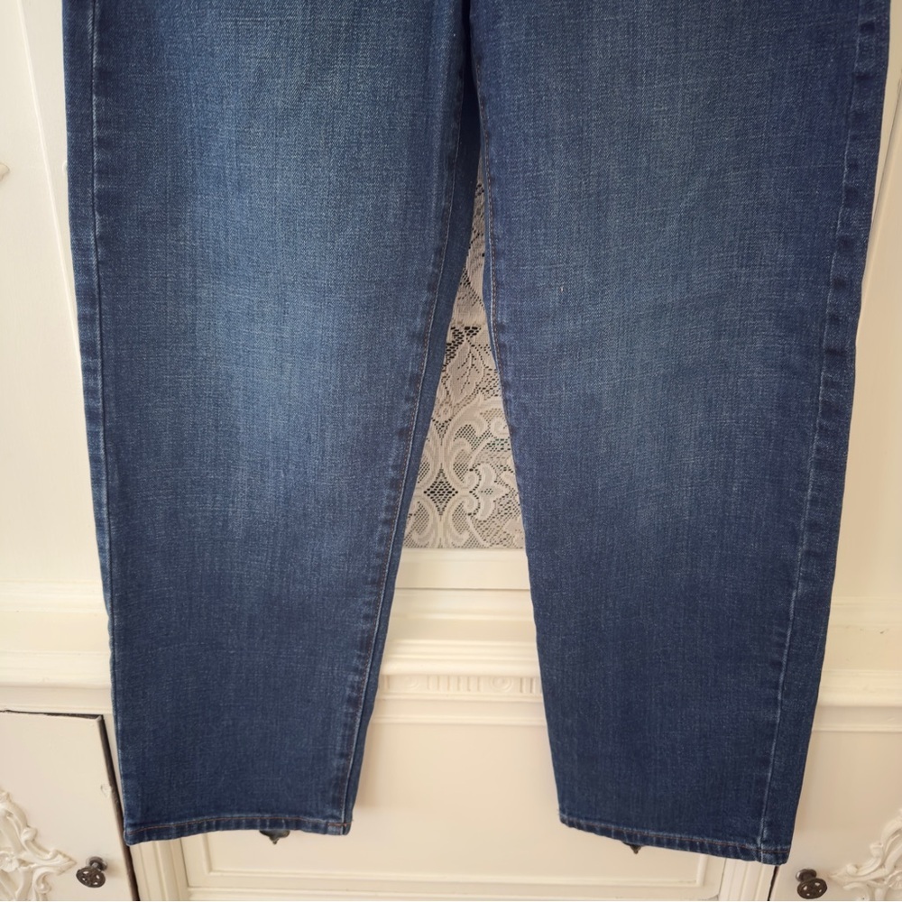 Banana Republic High Rise Dark Wash Barrel Jeans - Picture 3 of 12